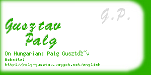 gusztav palg business card